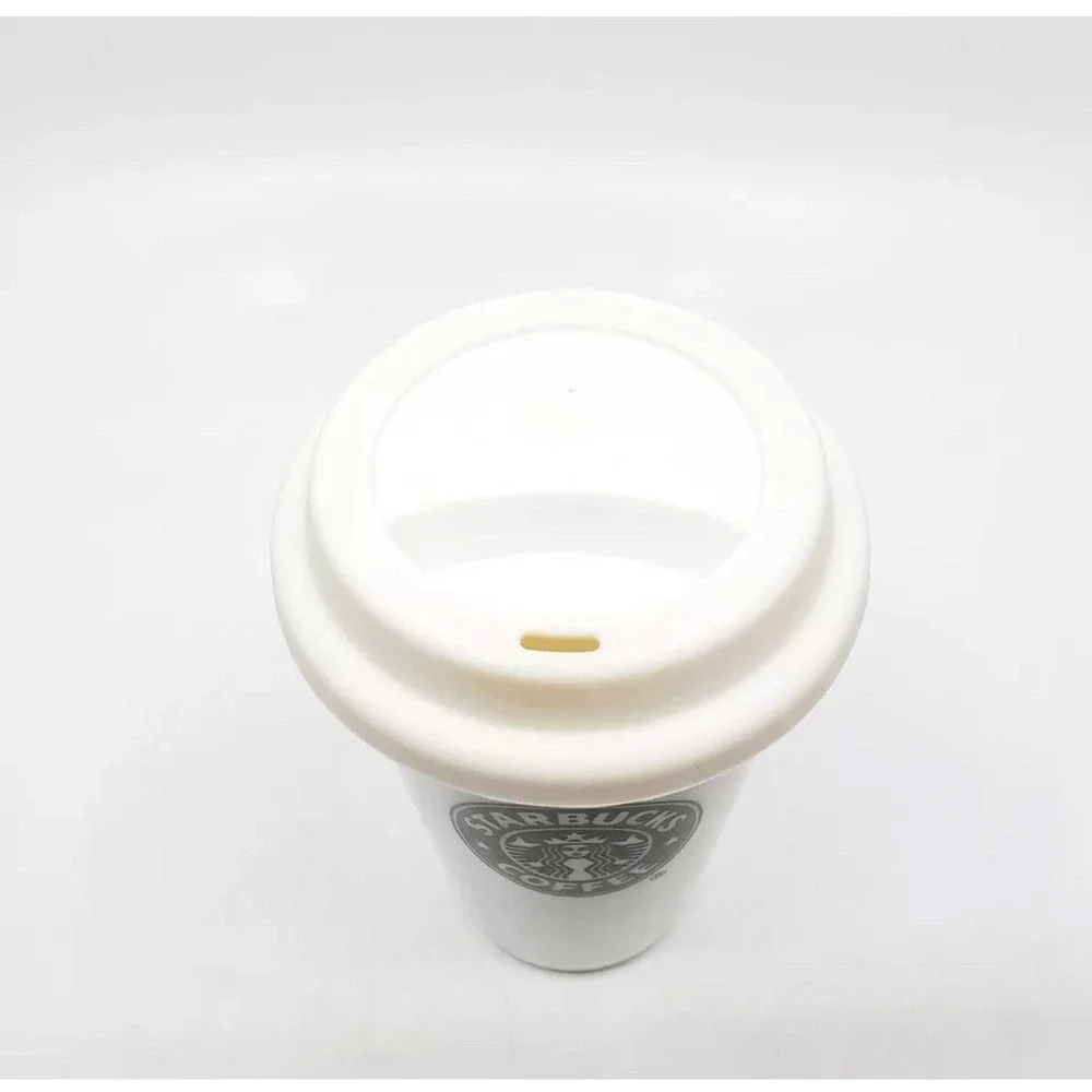 Starbucks Ceramic Travel Tumbler Mug Lid 12 oz- 2010 Collectors Item
